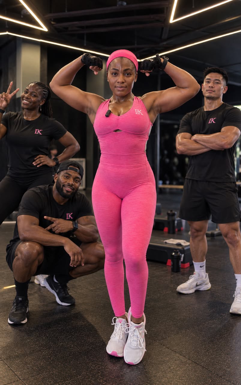 Coach Uduak with the Dkara Fitness coaching team